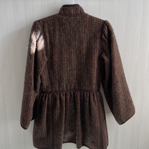 1976 YVES SAINT LAURENT 'Russian collection' striped wool coat size 36 EU (4-6) - Picture 9 of 15